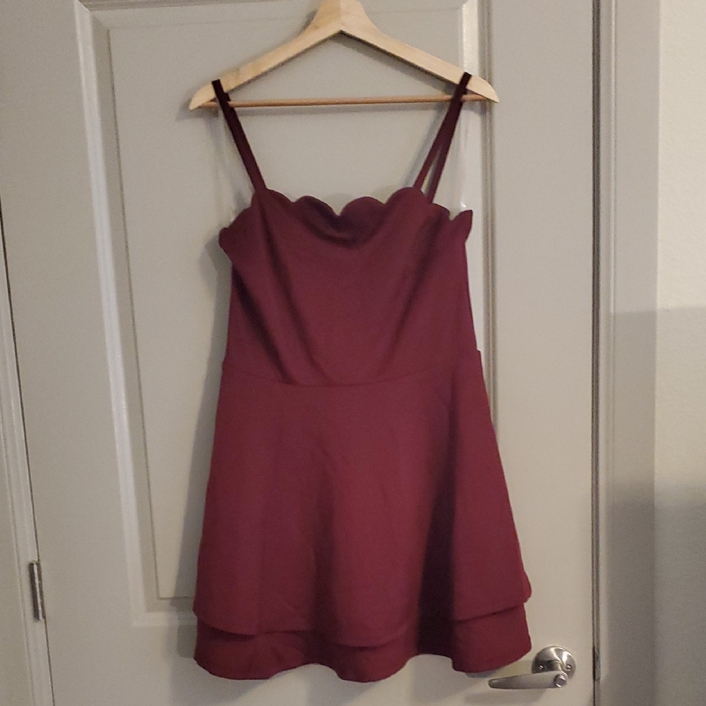 Elegant Burgundy Dress